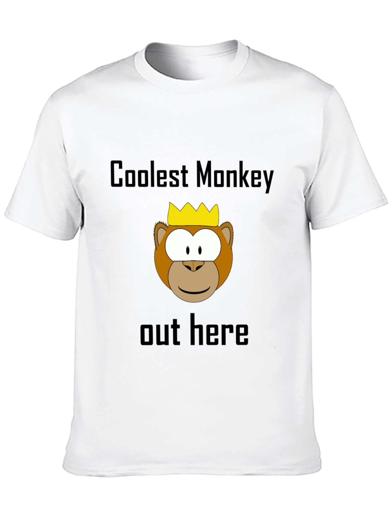 Black Coolest Monkey Graphic Tee - Black view 10