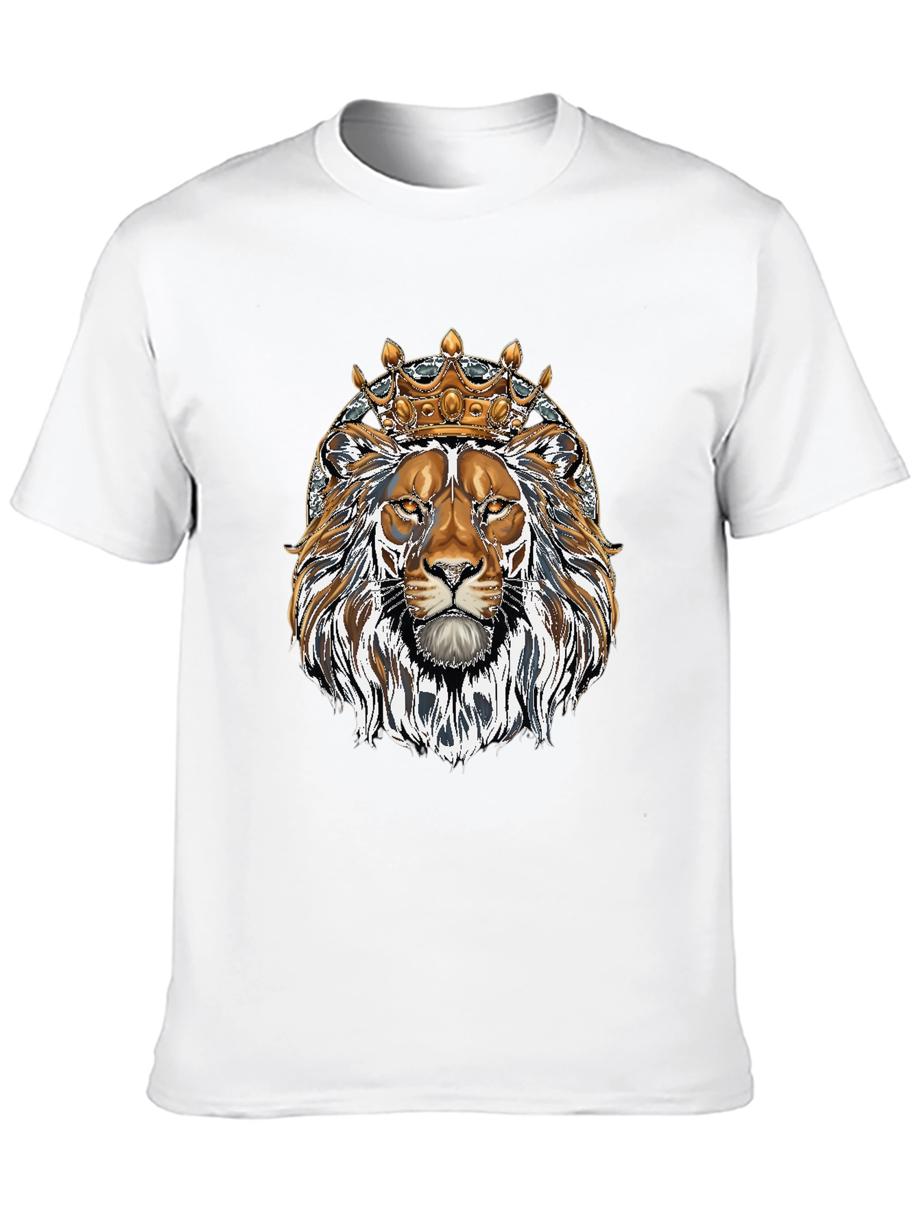 Black King Lion Graphic Tee - Black Cotton Blend view 10