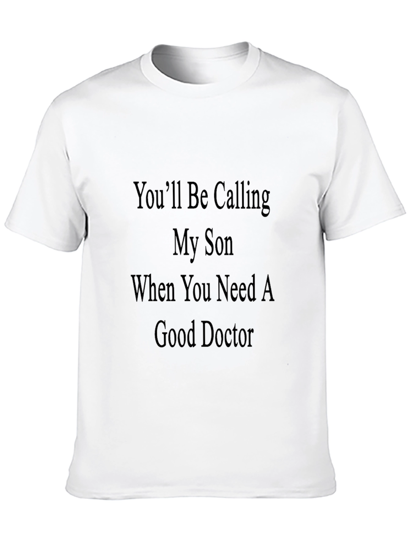 Black Funny "Doctor's Dad" Black T-Shirt view 10