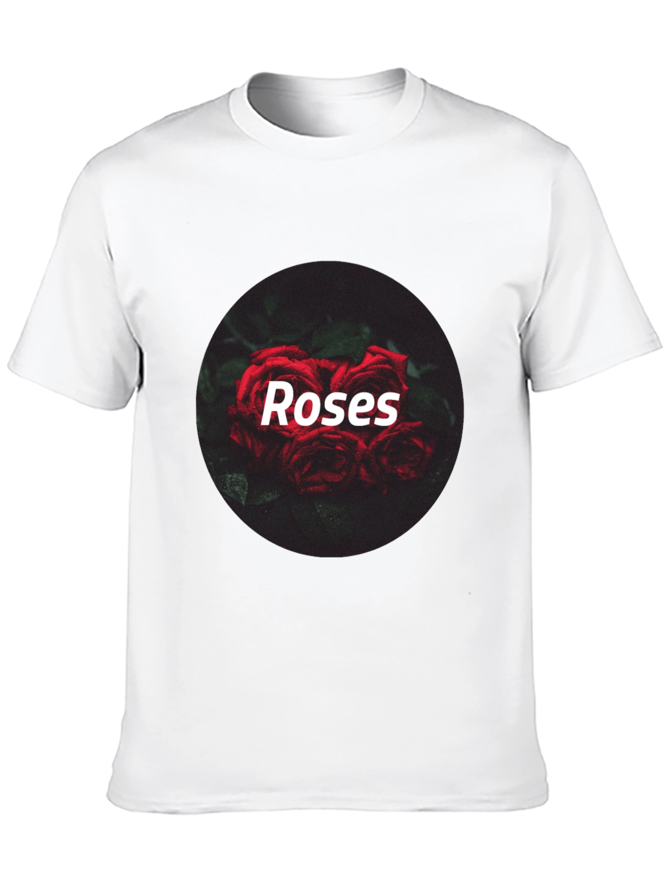 Black Roses Graphic T-Shirt - Black Crew Neck Tee view 10