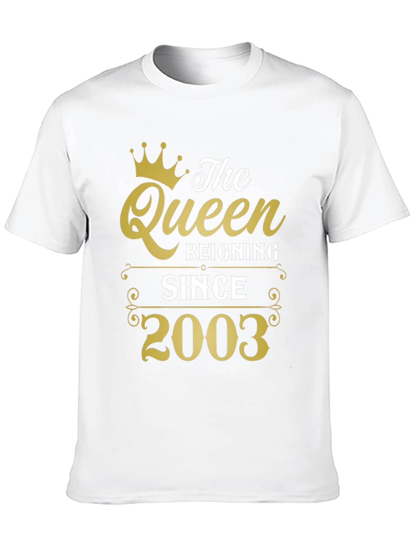 Black The Queen Reigning Since 2003 T-Shirt view 10