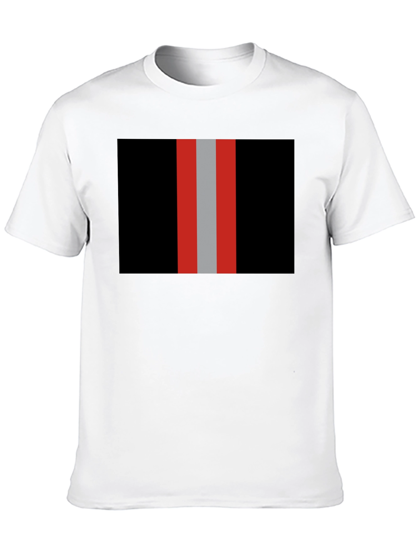 Black Striped Graphic Tee - Black with Bold Stripes view 10