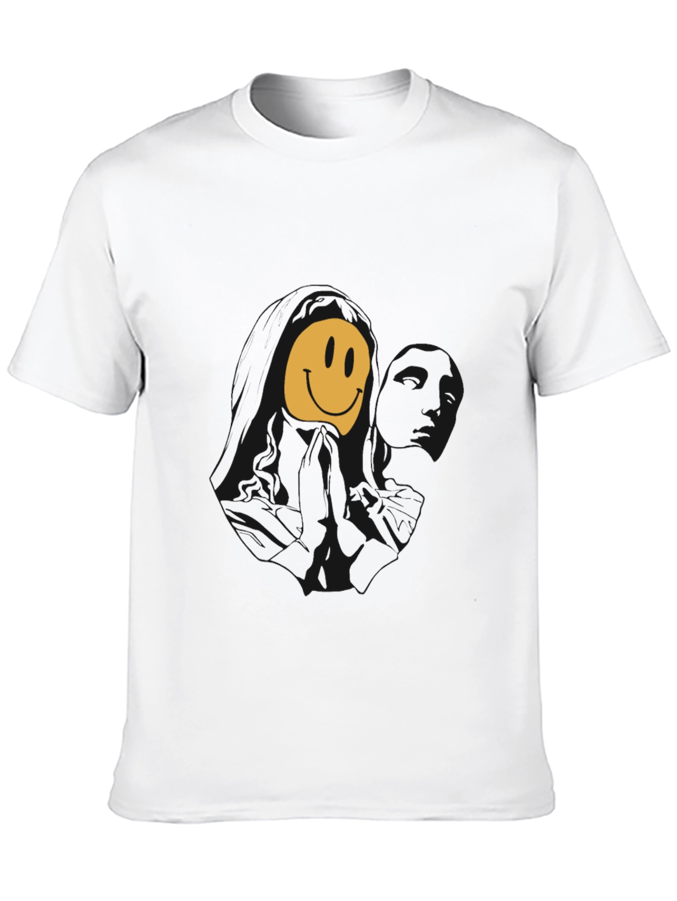 Black Melting Smiley Face Graphic Tee - Black view 10