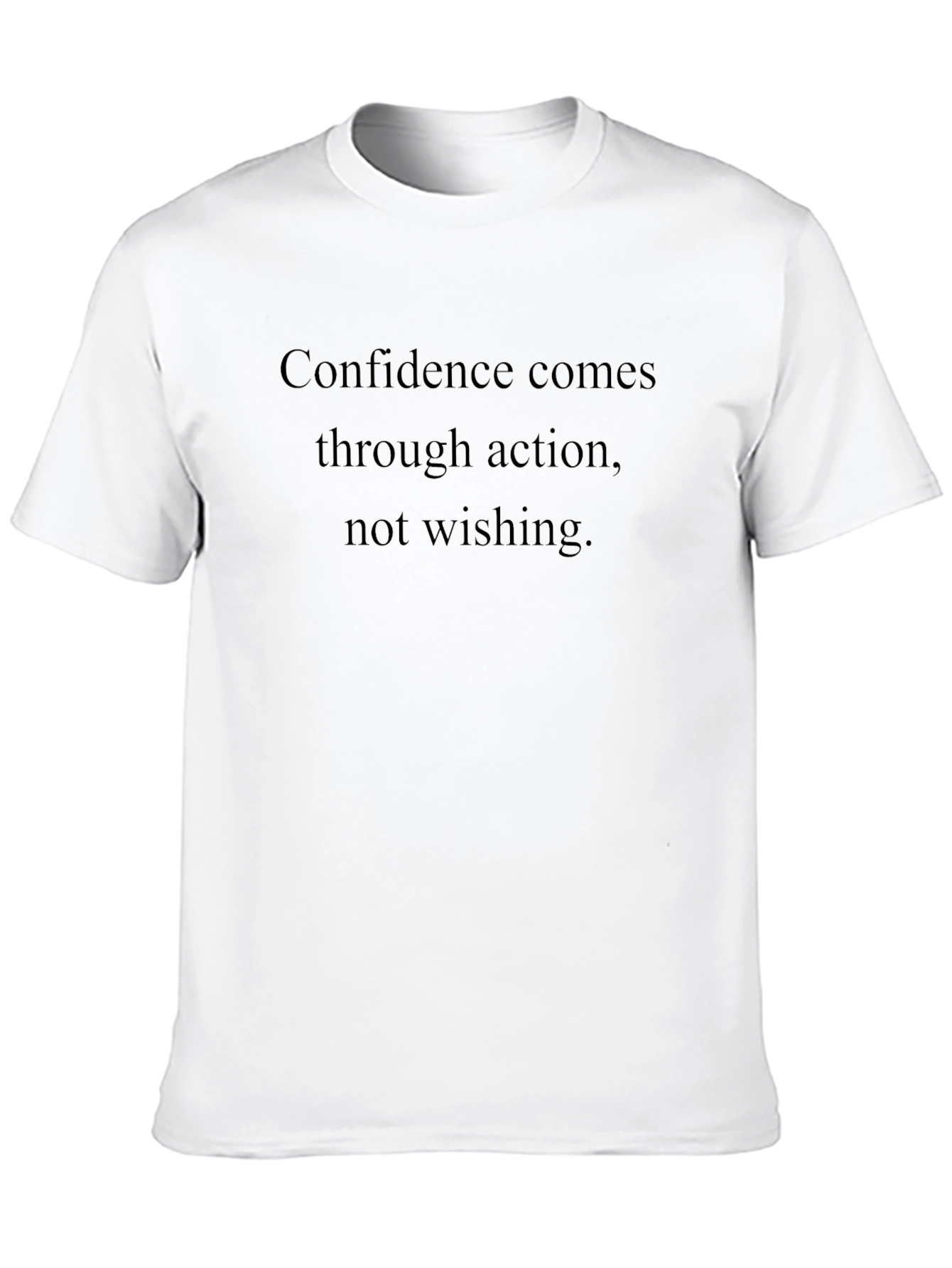 Black Motivational Quote Black T-Shirt: Confidence Through Action view 10