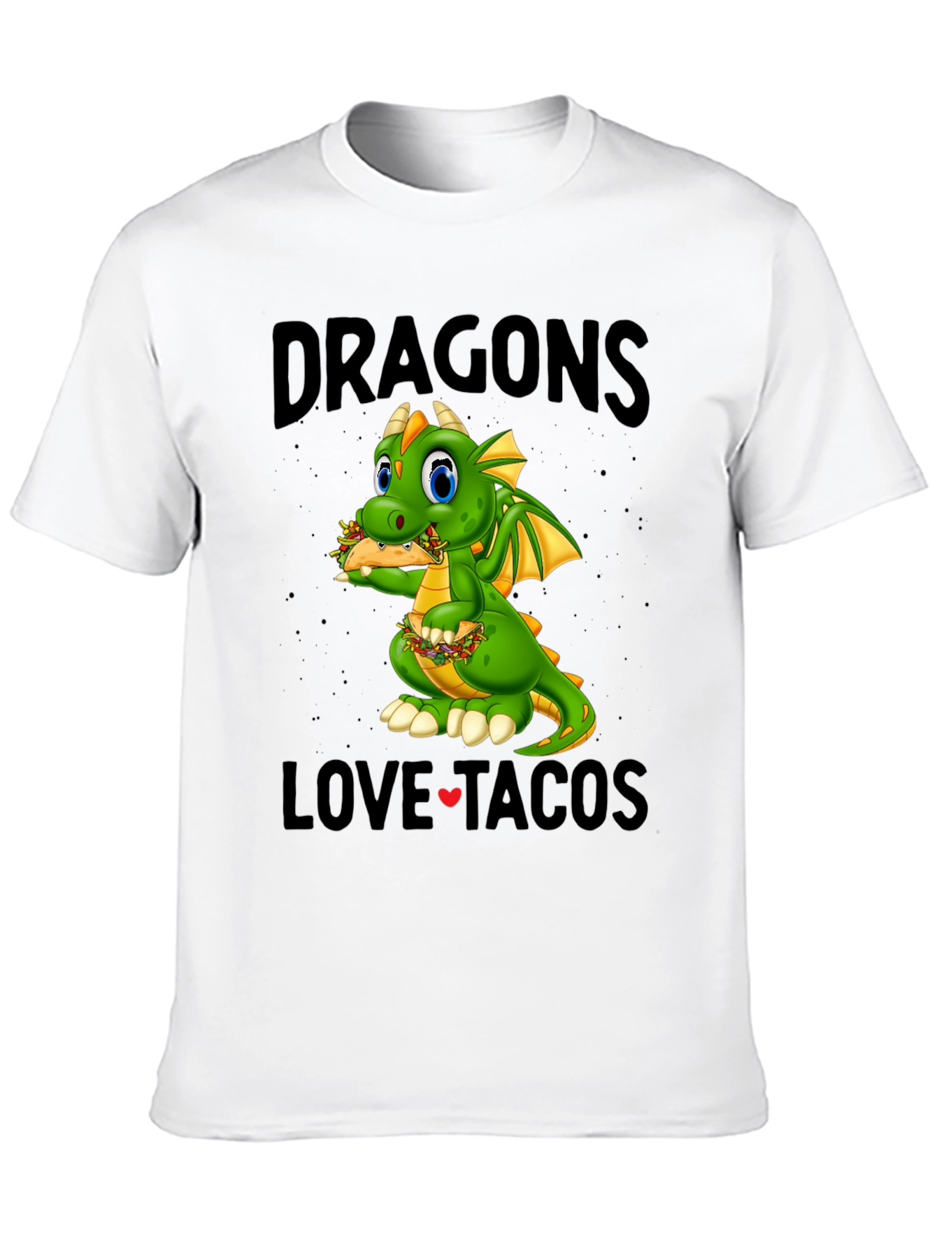 Black Dragons Love Tacos Black T-Shirt view 10