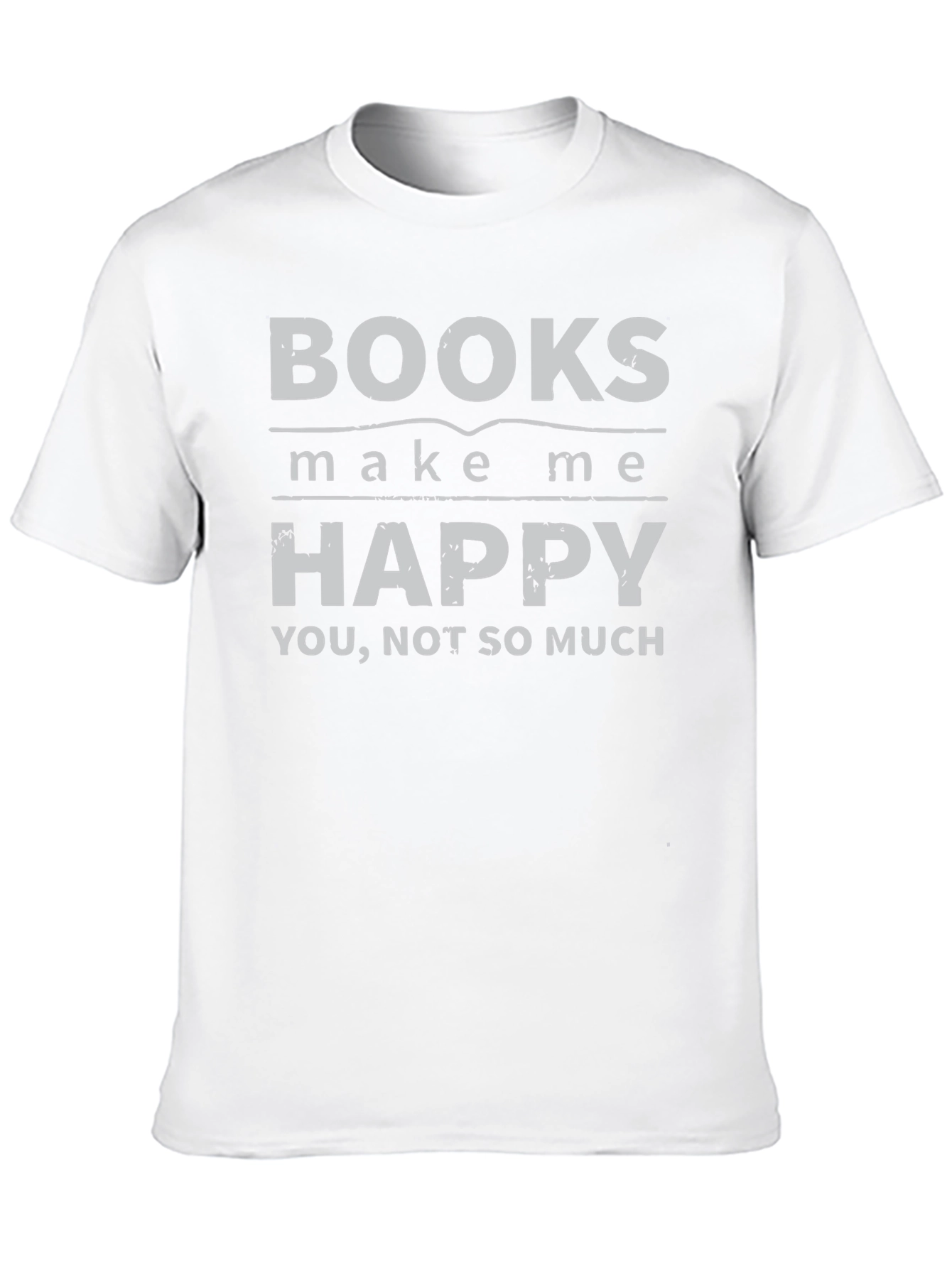 Black Funny Books Make Me Happy T-Shirt view 10