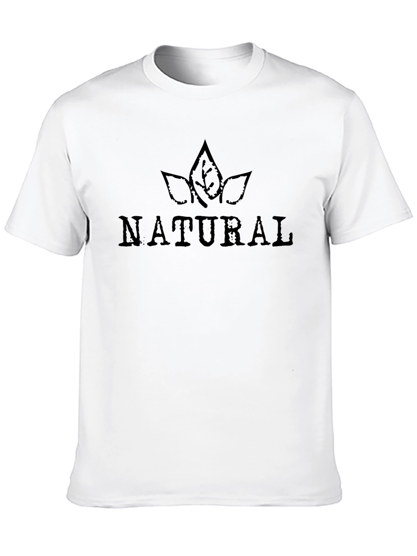 Black Men's Black Natural Graphic T-Shirt view 10