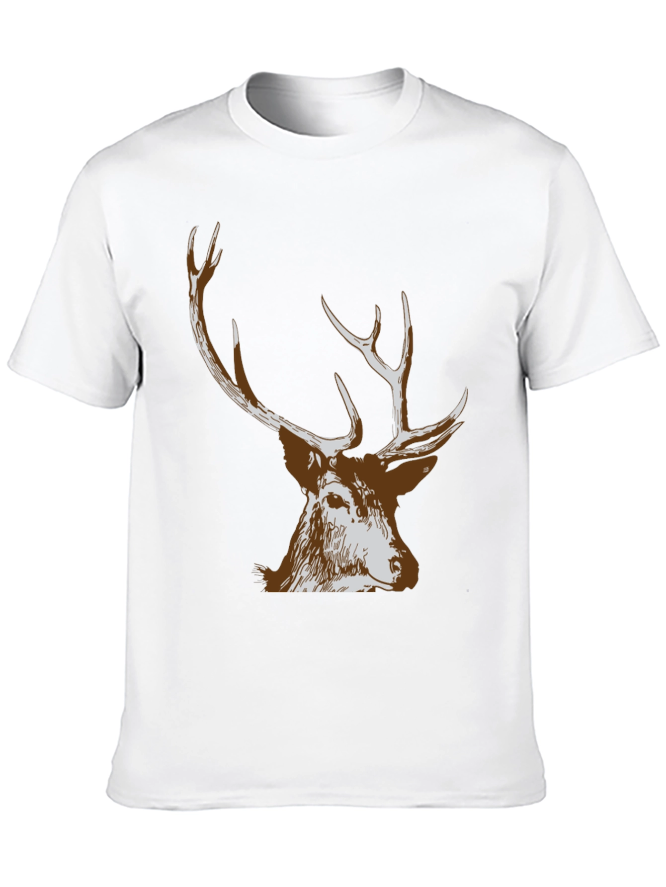 Black Men's Black Deer Graphic T-Shirt view 10