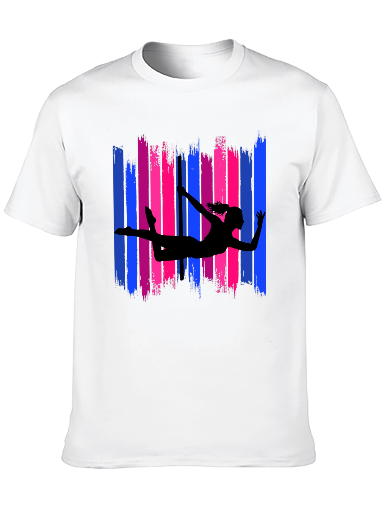 Gymnast Silhouette T-Shirt Bi Pride Colors - 10