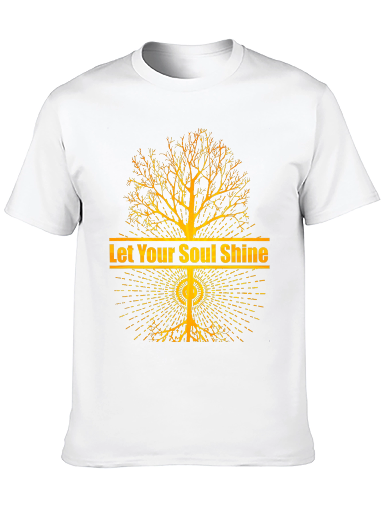 Let Your Soul Shine Graphic Tee - Black Cotton T-Shirt - 10