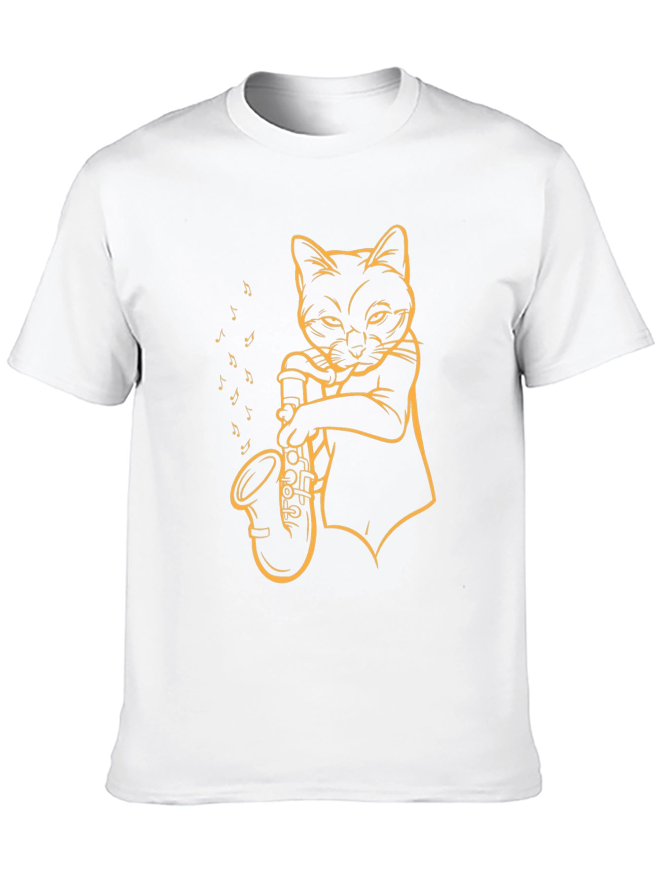 Black Cat Saxophone T-Shirt - Cool Musician Tee view 10