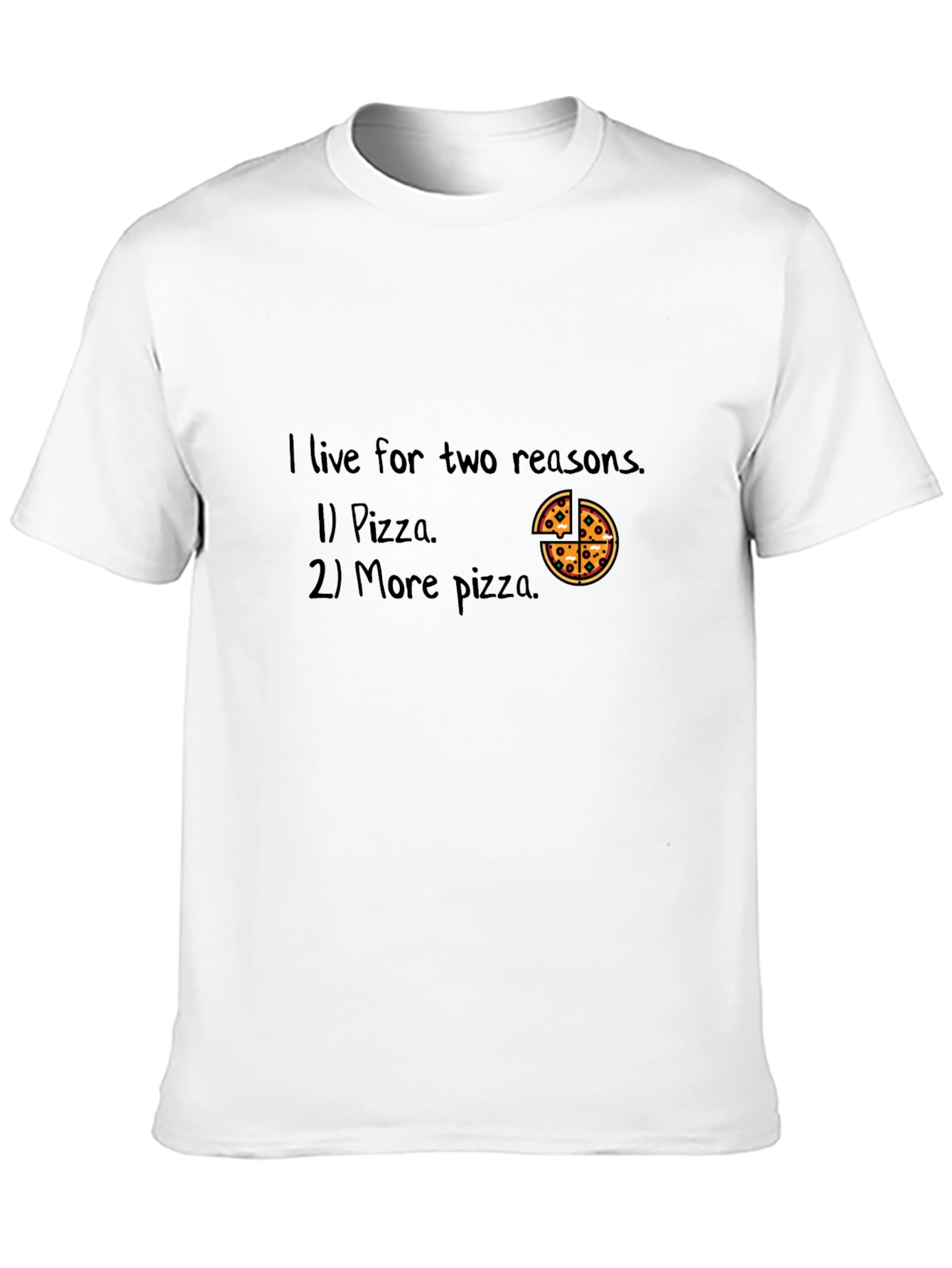 Black Pizza Lover T-Shirt - I Live For Pizza view 10