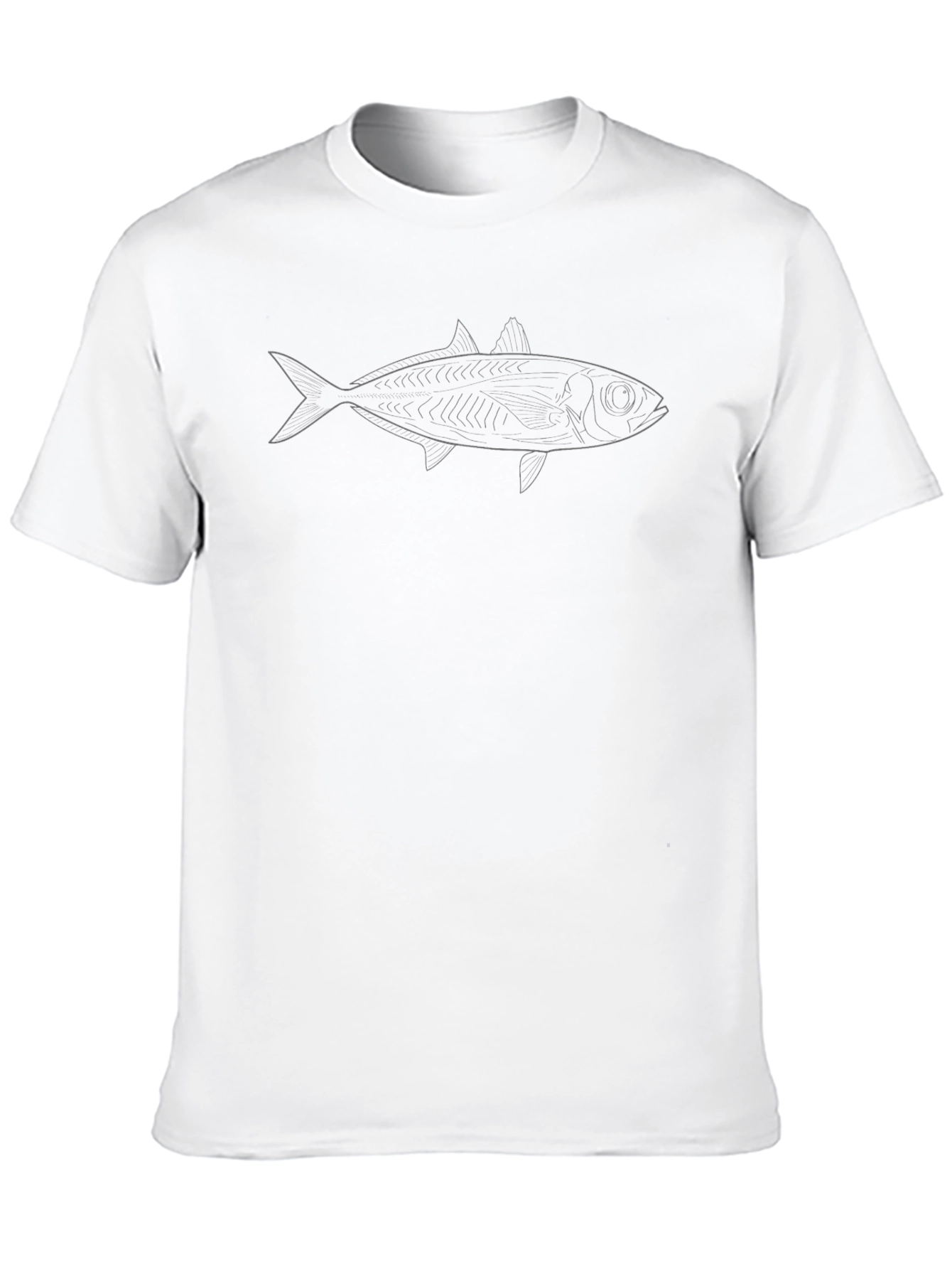 Black Fish Outline Graphic Tee - Stylish Menswear - 10