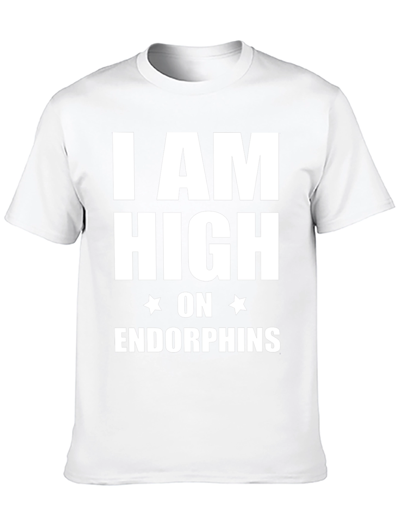 Black I am High on Endorphins Black T-Shirt view 10