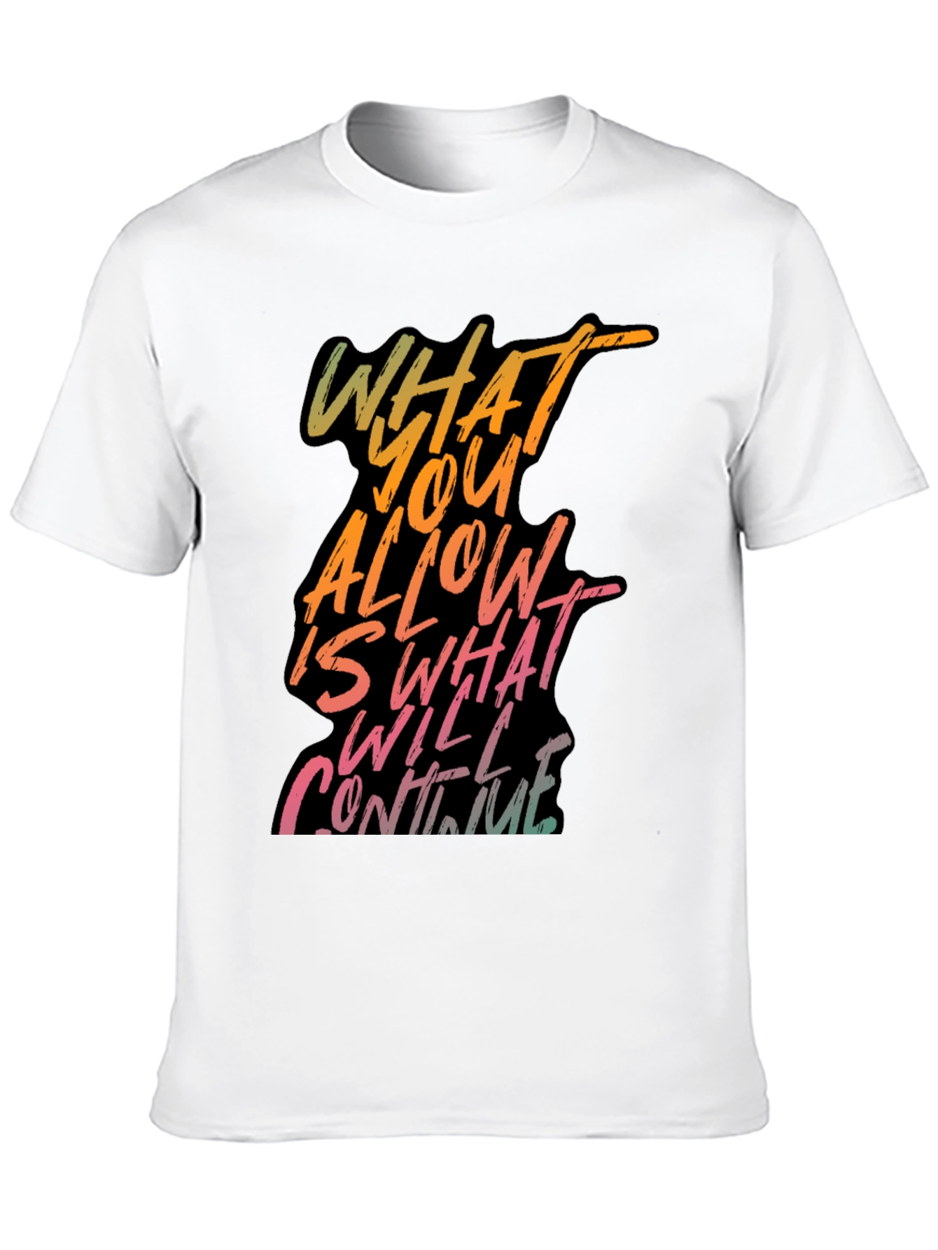 Black Inspirational Graphic Tee - What You Allow view 10