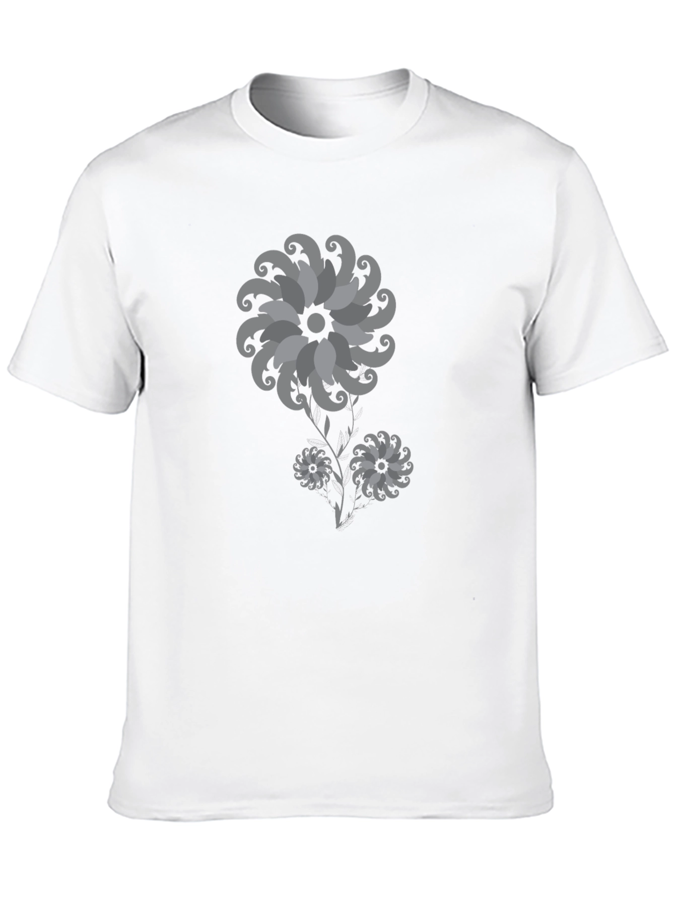 Black Floral Print Crew Neck Short Sleeve T-Shirt view 10