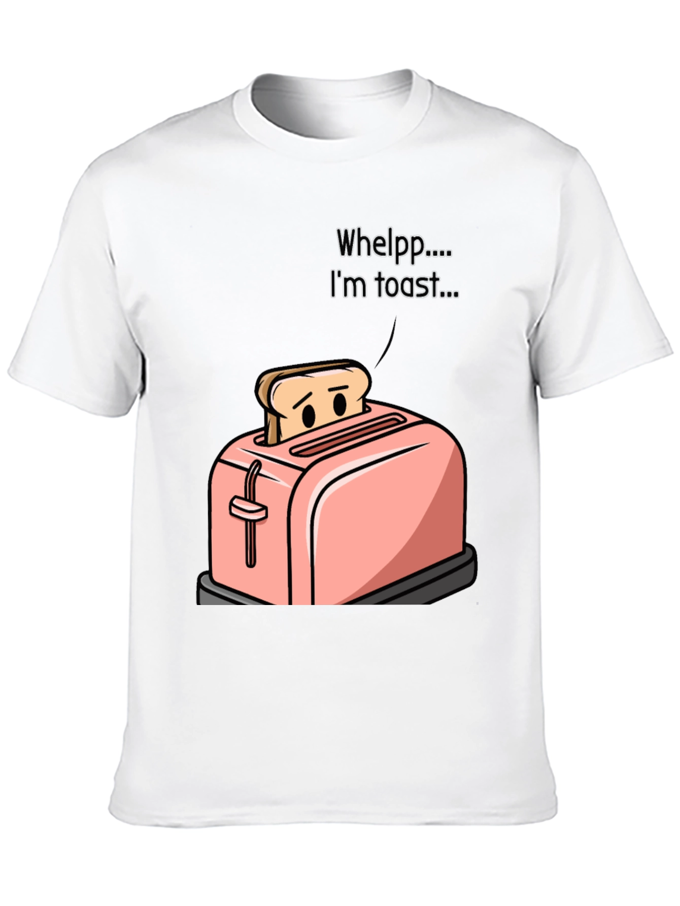 Black I'm Toast Funny Graphic T-Shirt view 10