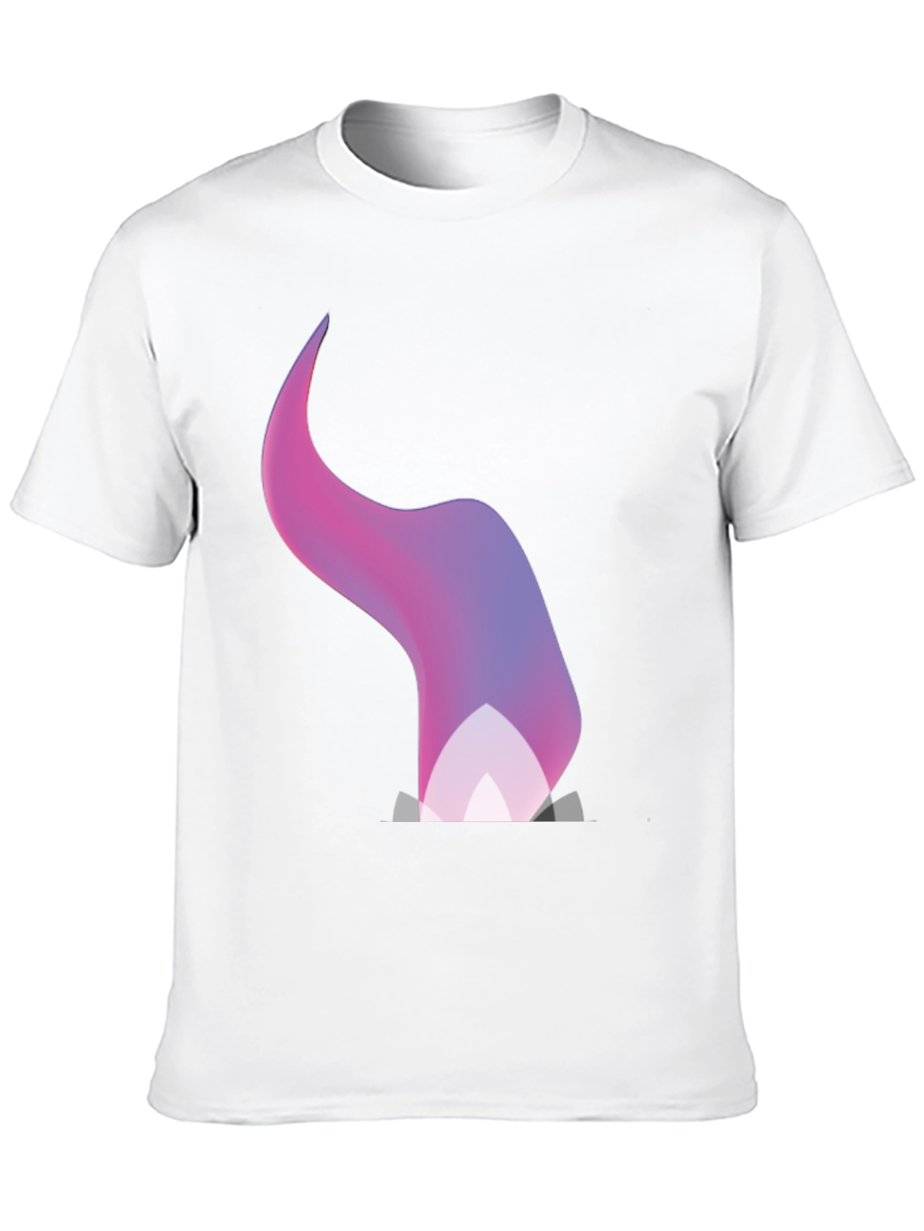 Black Gradient Flame Graphic Black T-Shirt view 10