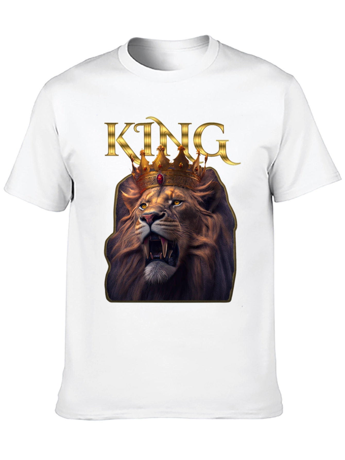 Black King Lion Graphic Tee - Black T-Shirt view 10