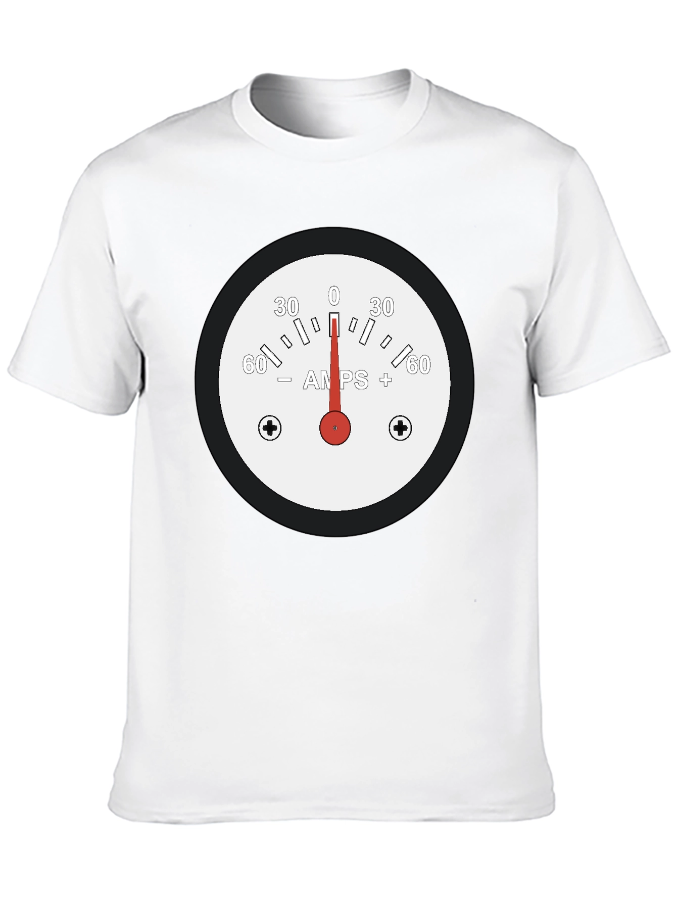 Black Amps Gauge Graphic Tee - Black Cotton T-Shirt view 10