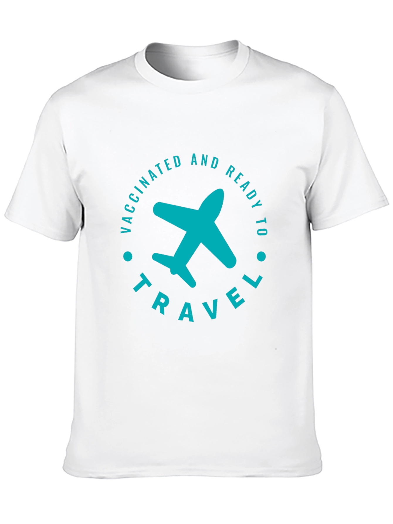 Black Vaccinated & Ready to Travel T-Shirt - Airplane Graphic view 10
