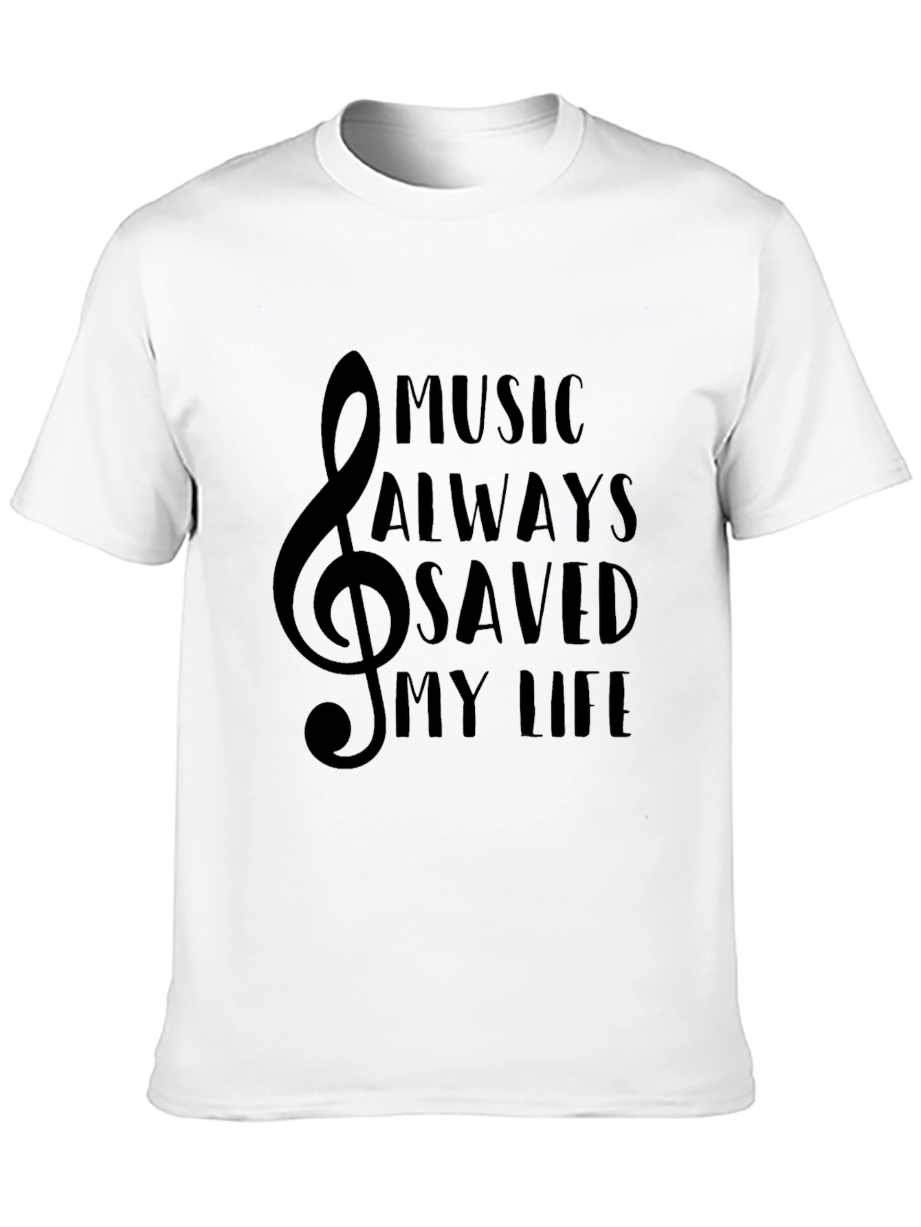 Black Music Saved My Life Black Graphic T-Shirt view 10