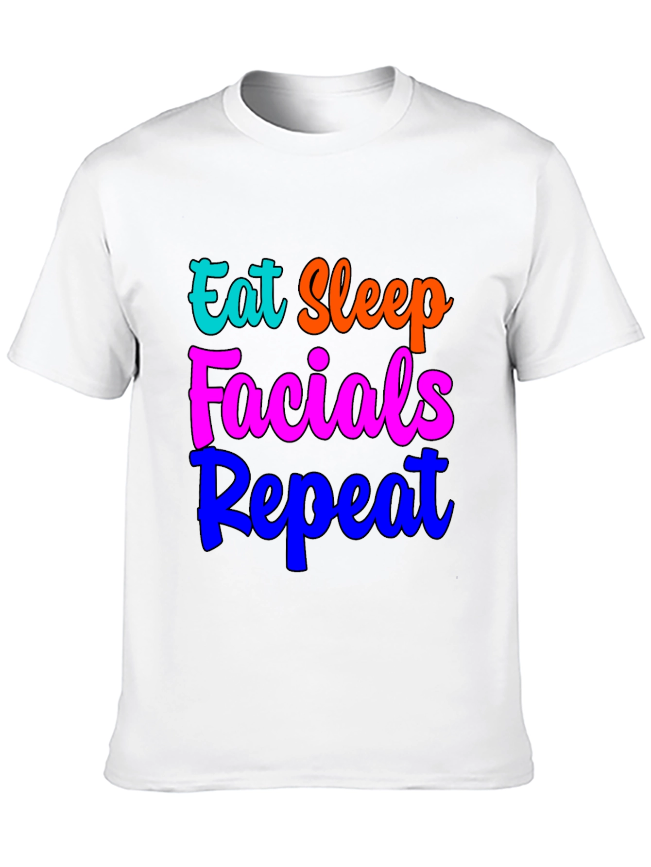 Black Eat Sleep Facials Repeat Graphic T-Shirt view 10