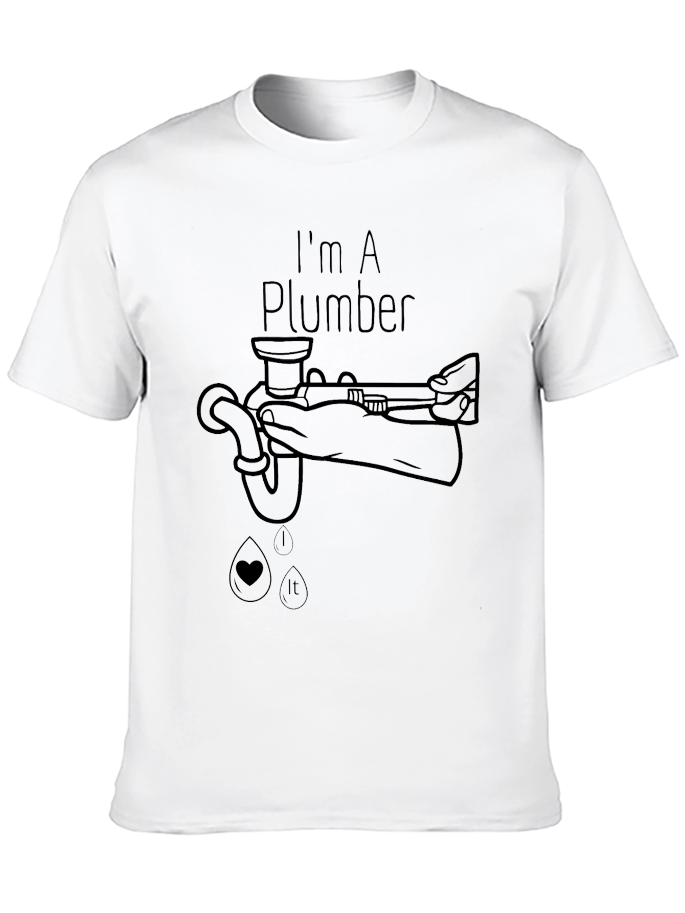 Black I'm A Plumber Graphic Tee - Black view 10