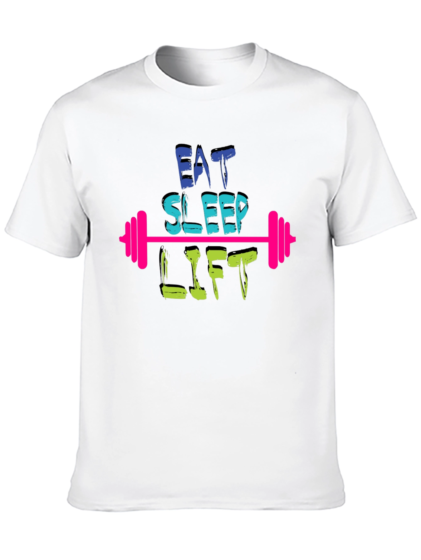 Black Eat Sleep Lift Gym Workout T-Shirt view 10