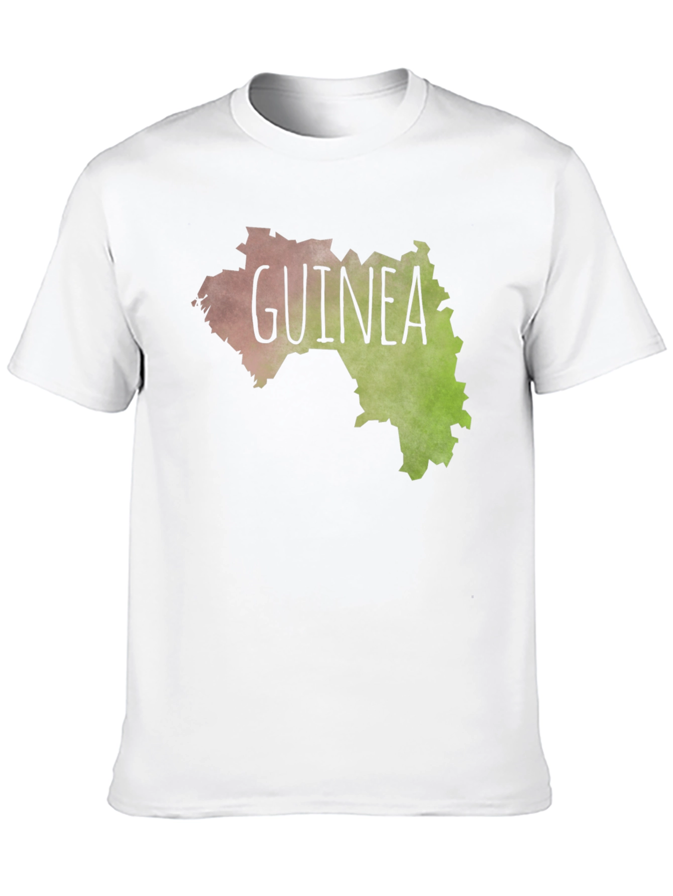Black Guinea Map Graphic Tee - Black Unisex T-Shirt view 10