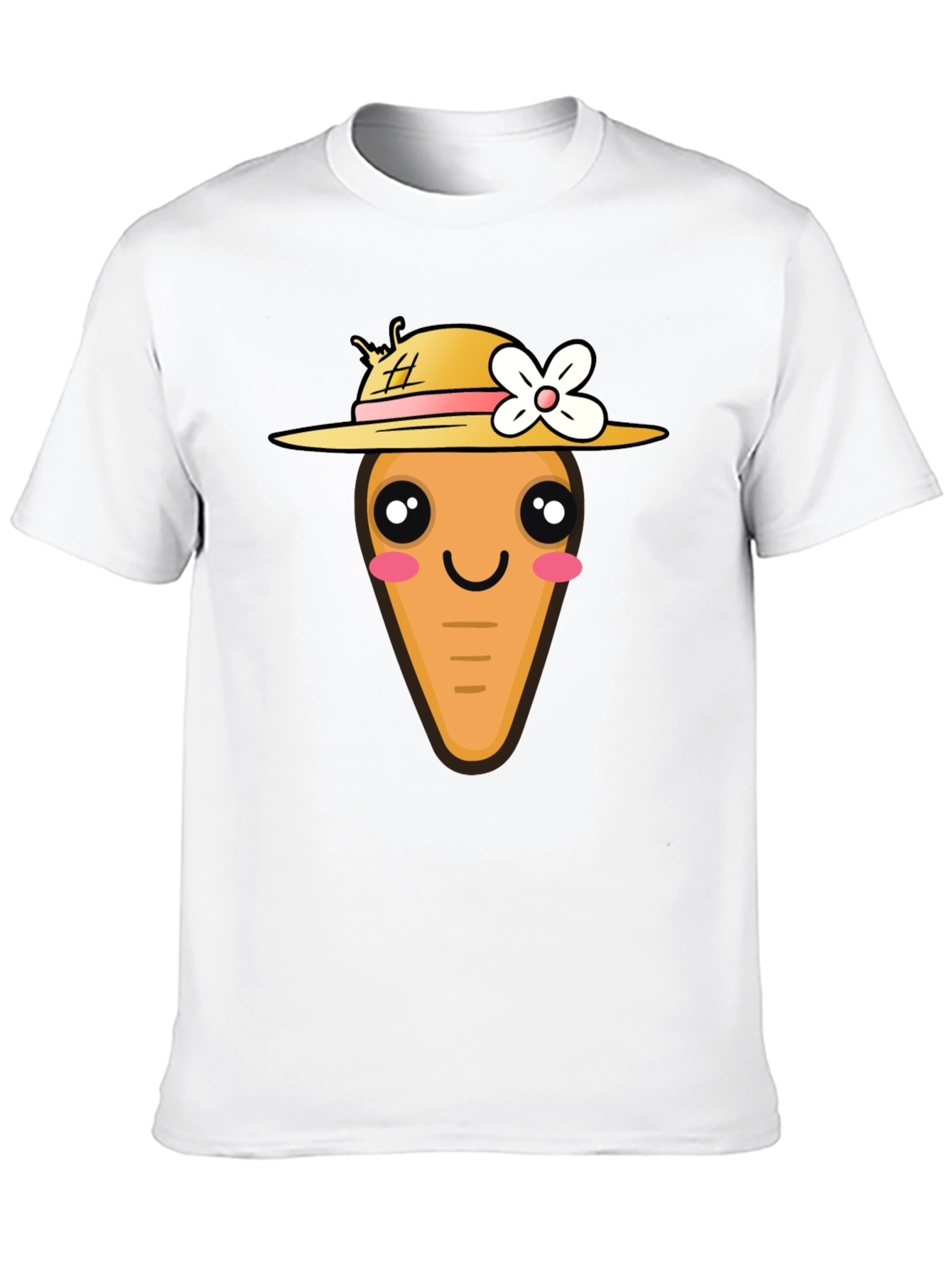 Black Cute Carrot T-Shirt - Funny Cartoon Tee view 10