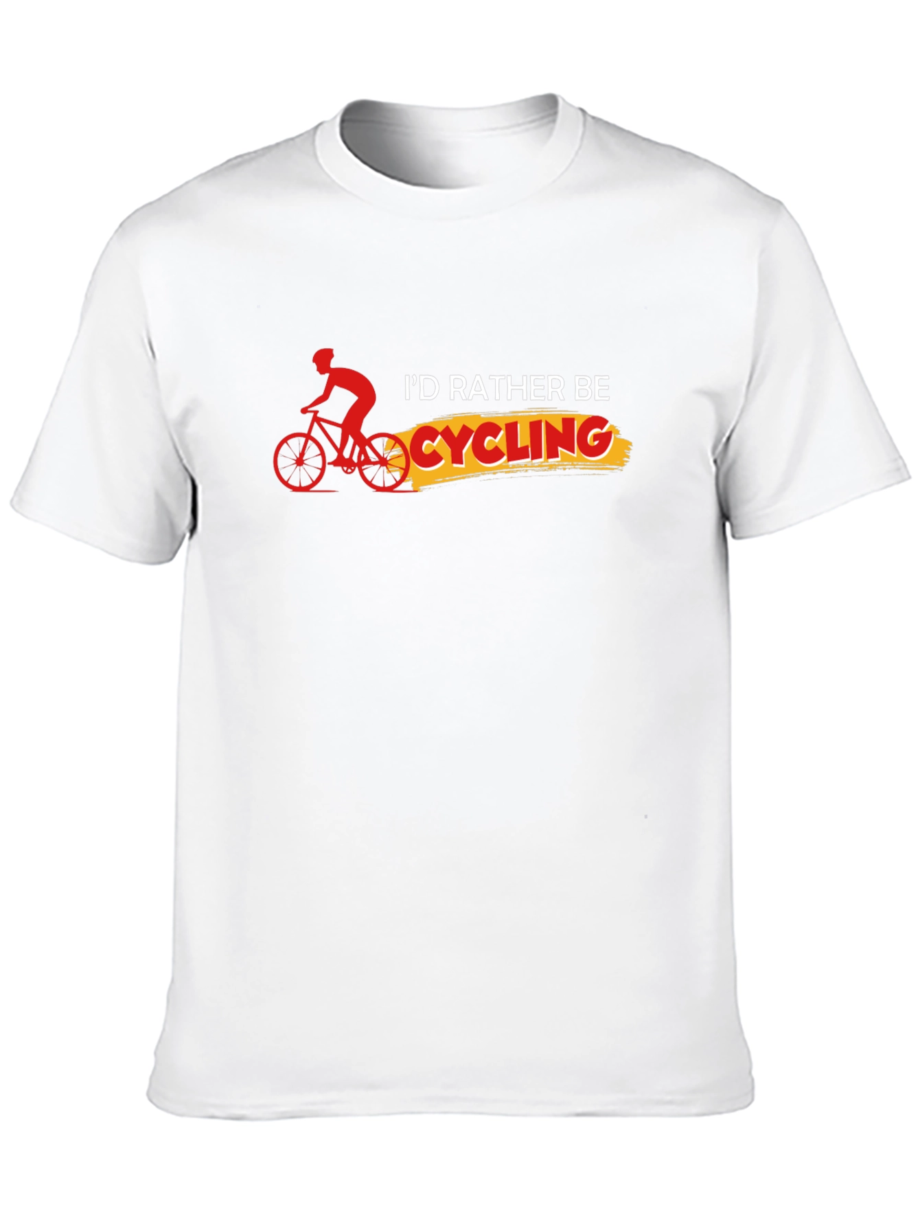 Black Cycling T-Shirt: I'd Rather Be Cycling view 10