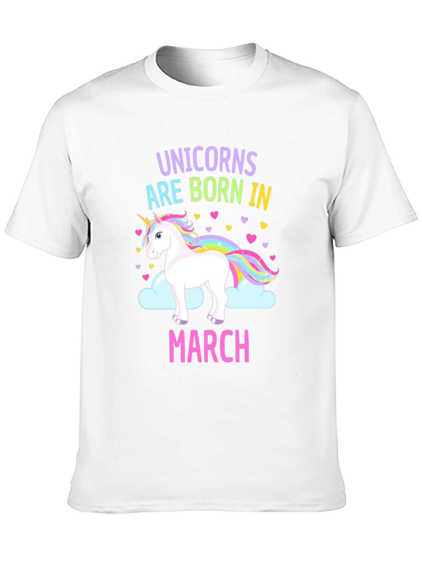 Unicorn Born in March T-Shirt - 10