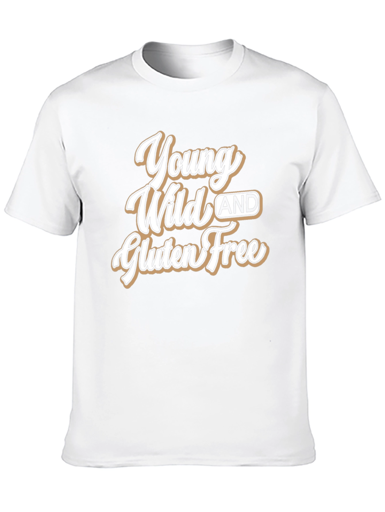 Black Young Wild and Gluten Free Black T-Shirt view 10