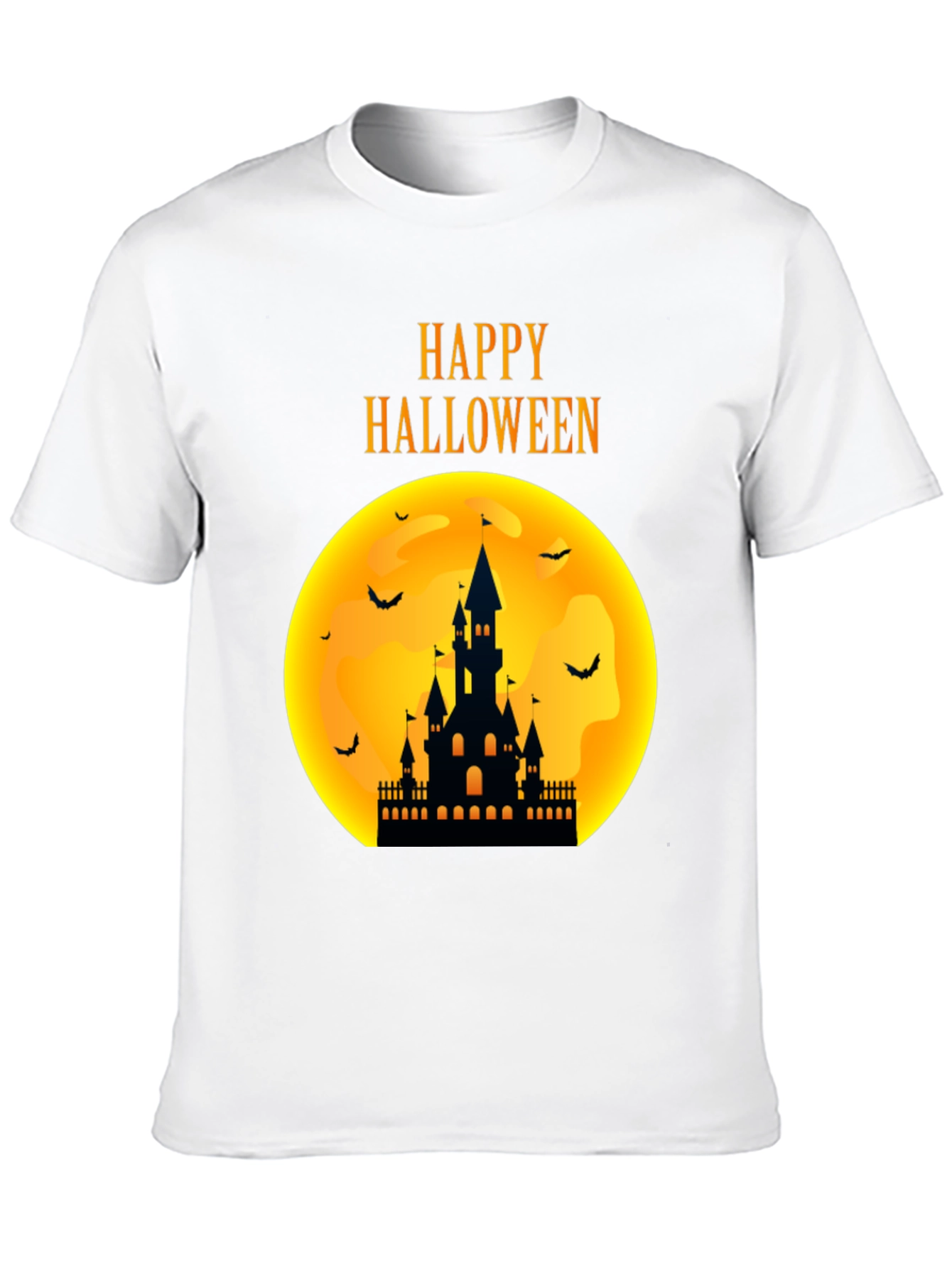 Black Happy Halloween Castle T-Shirt view 10