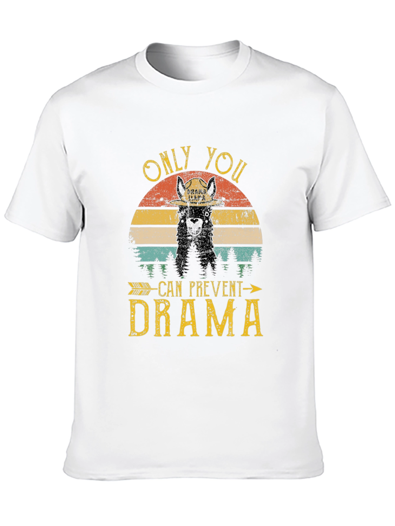 Black Drama Llama Graphic T-Shirt - Prevent Drama Tee view 10