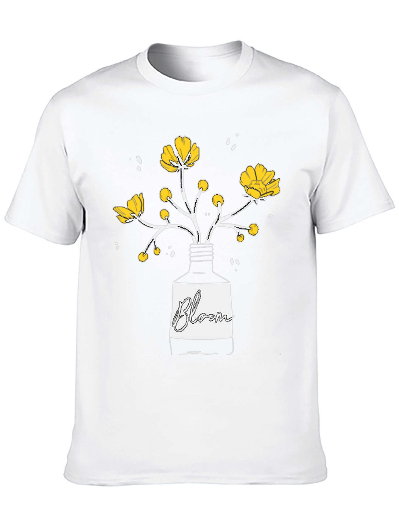 Black Bloom Graphic T-Shirt - Black Cotton Tee view 10