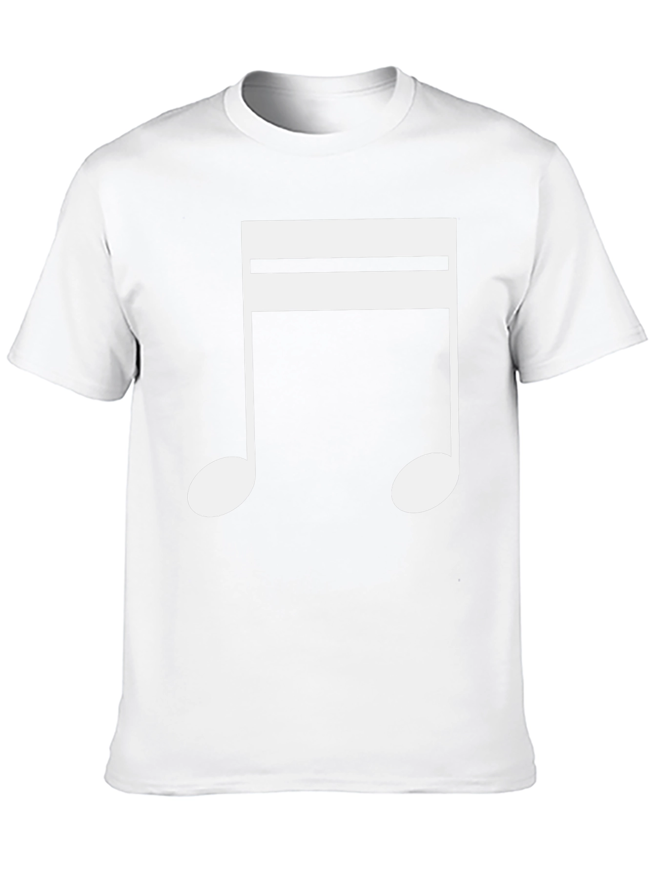 Black Music Note Graphic Tee - Black Cotton T-Shirt view 10