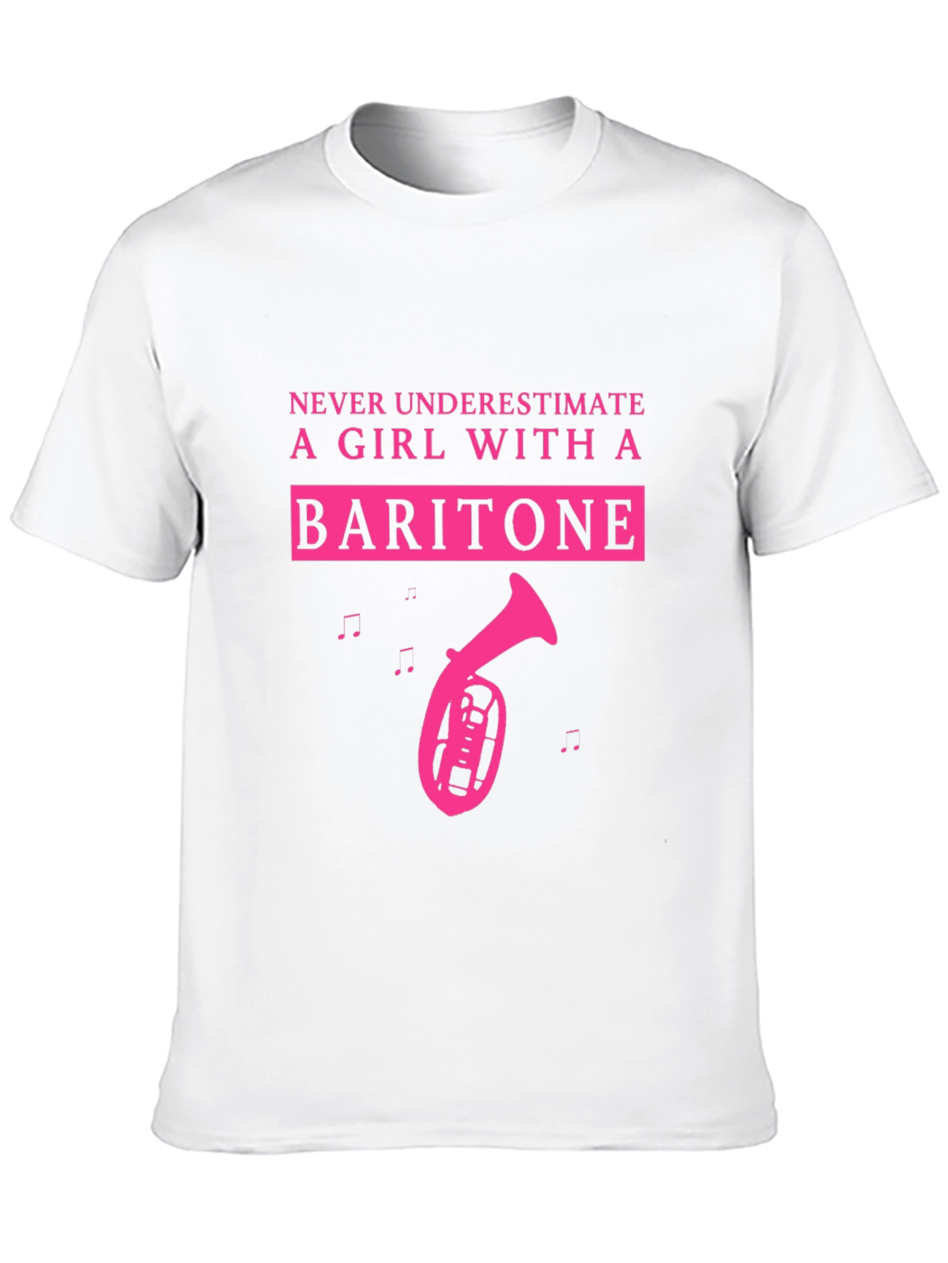 Black Baritone Girl T-Shirt - Musical Instrument Tee view 10