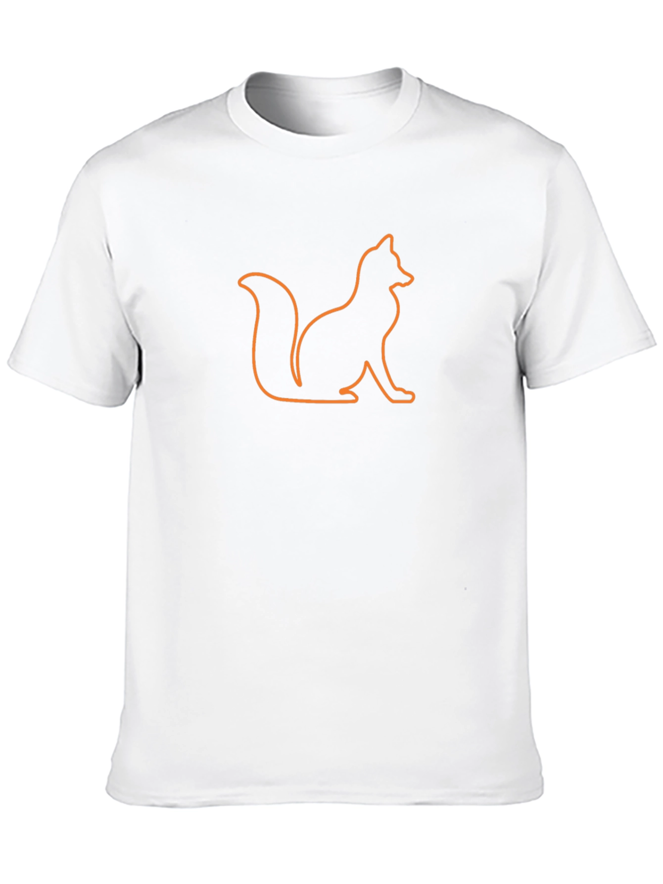 Black Fox Outline Graphic T-Shirt - Minimalist Design view 10