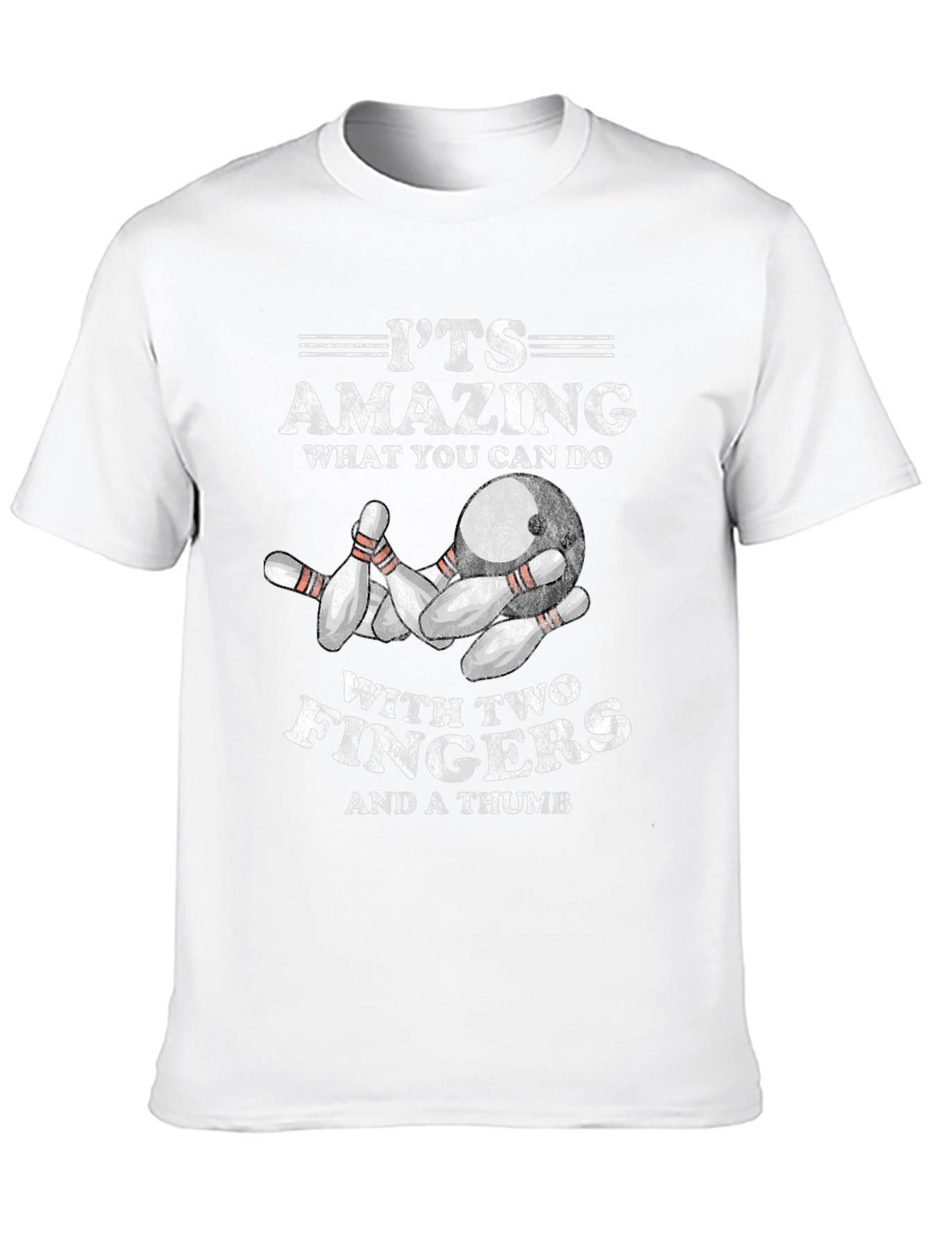 Black Bowling T-Shirt - Two Fingers and a Thumb view 10