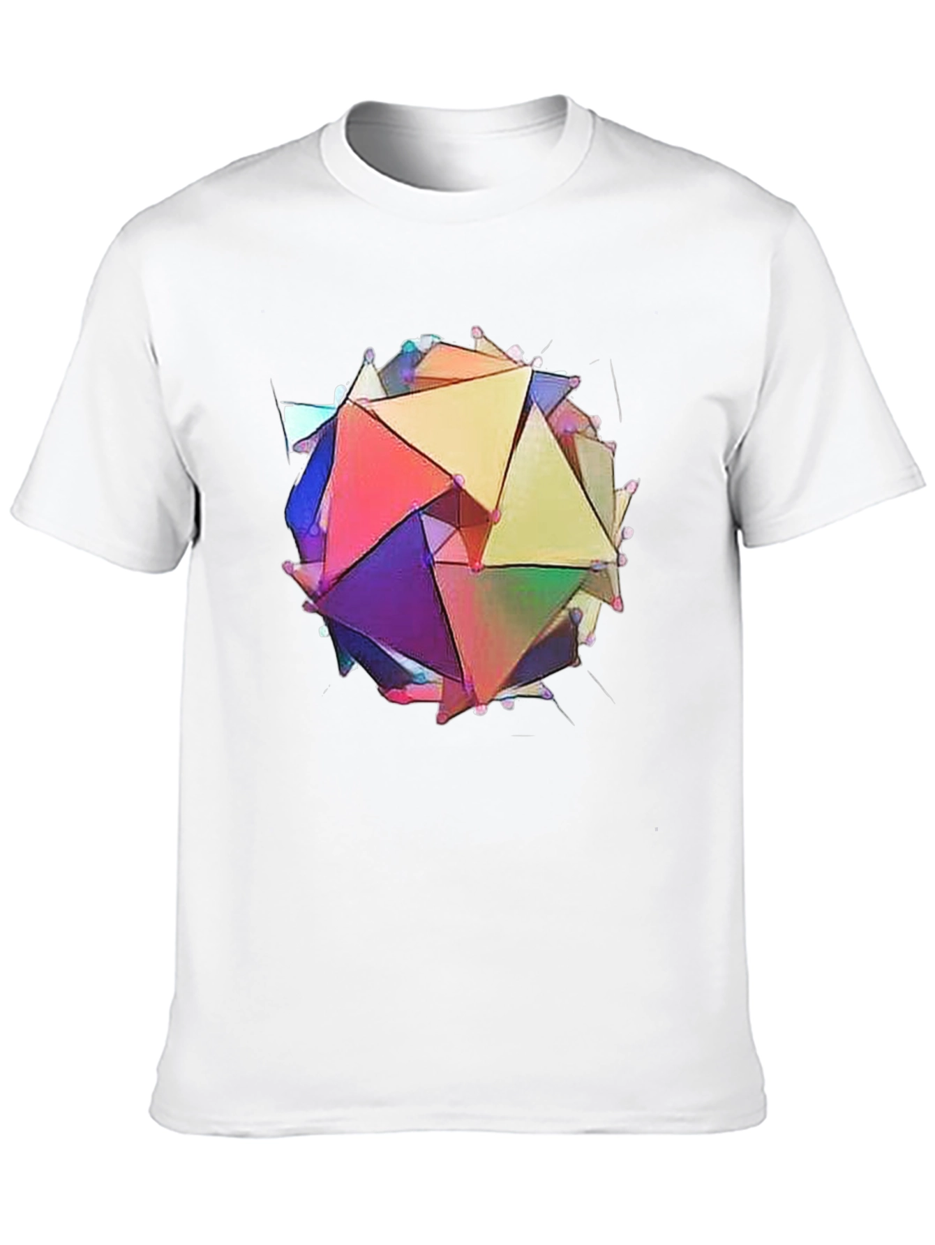 Black Abstract Geometric Prism Tee view 10