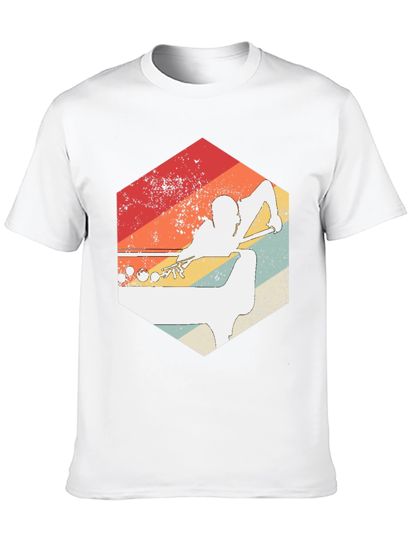 Retro Billiards Player Graphic Tee - 10