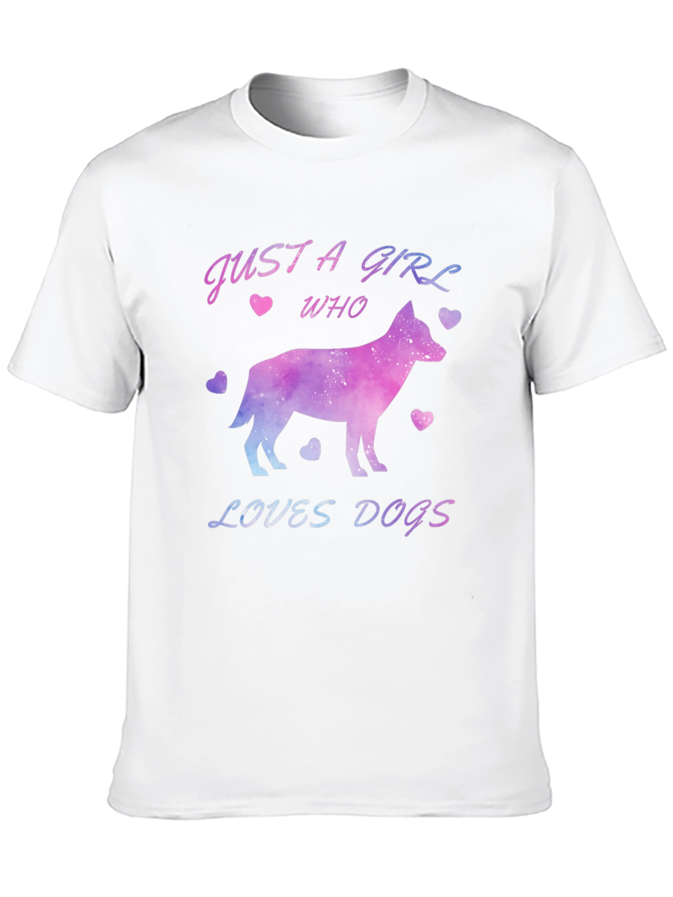 Black Just a Girl Who Loves Dogs T-Shirt view 10