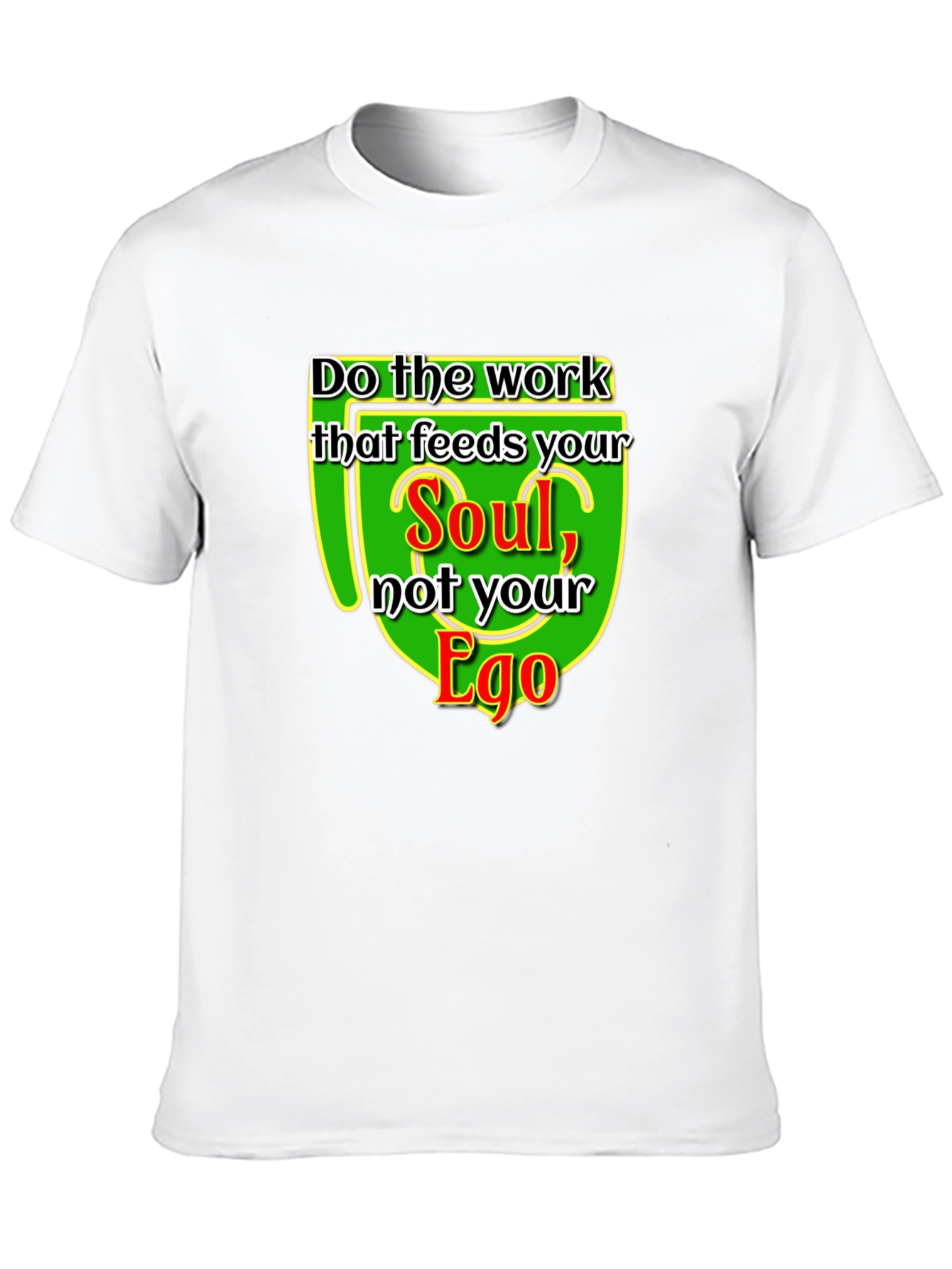 Black Soul Over Ego Graphic Tee - Motivational T-Shirt view 10