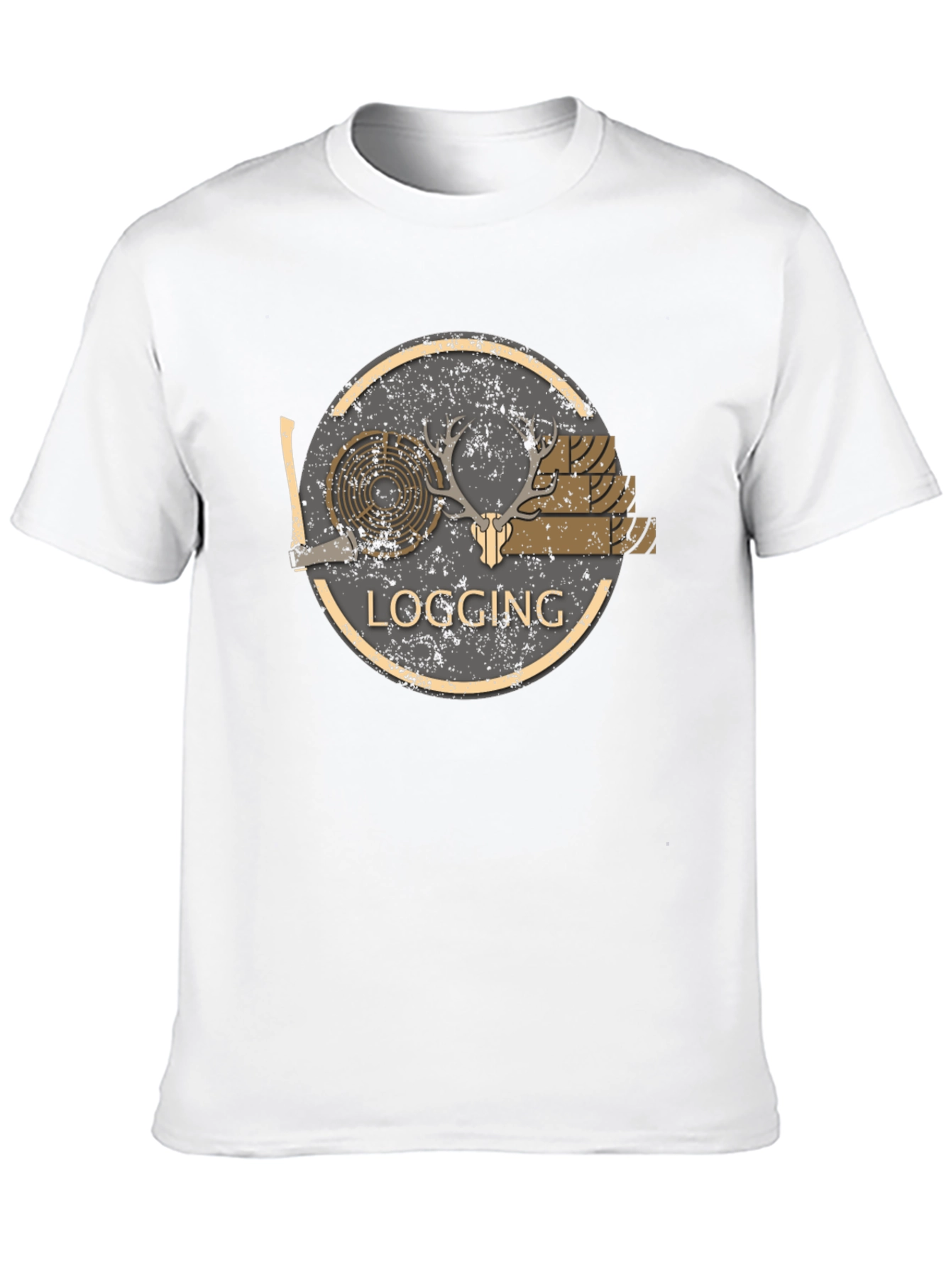 Black Logging Graphic Print Black T-Shirt view 10