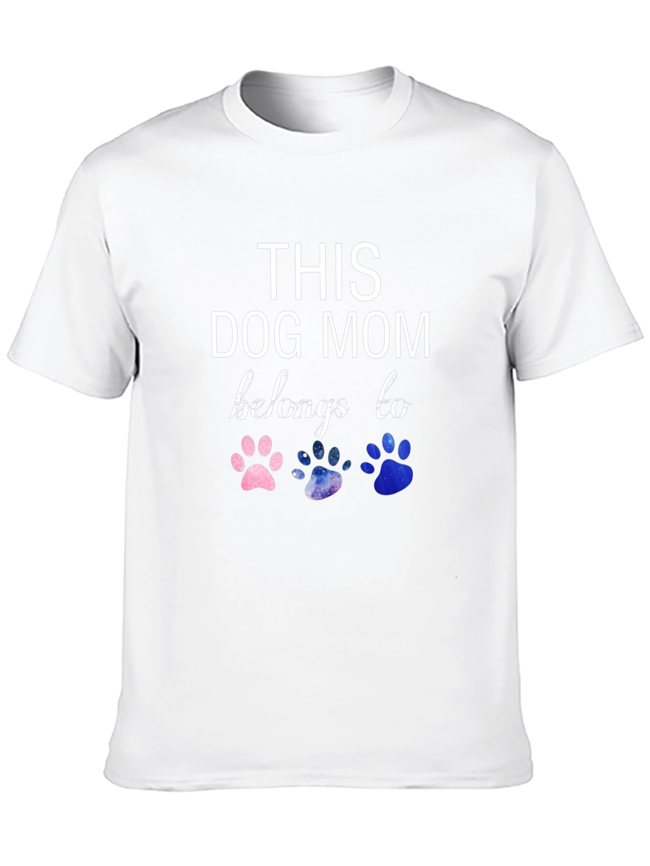 Black Dog Mom T-Shirt - Paw Print Design view 10