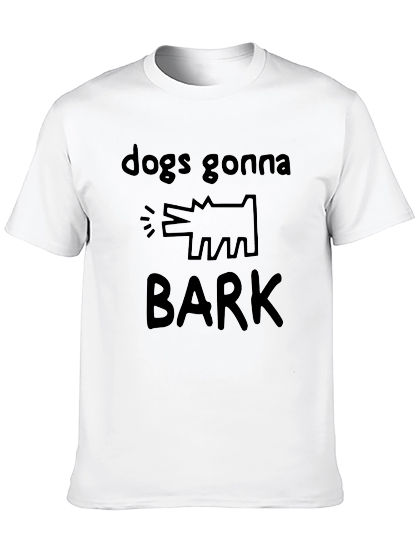 Black Dogs Gonna Bark Graphic Tee - Black Casual T-Shirt view 10