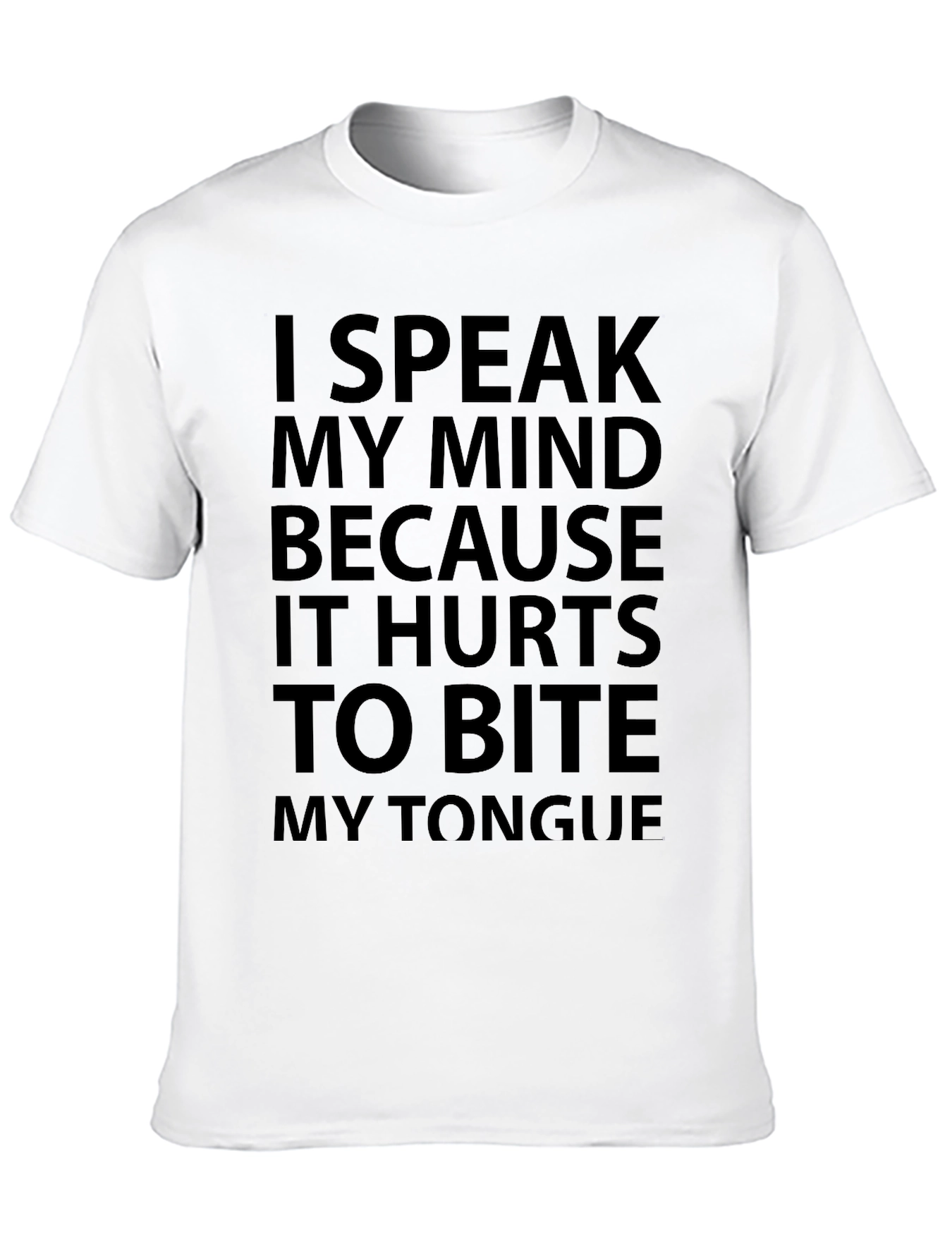 Black I Speak My Mind Funny Graphic T-Shirt view 10