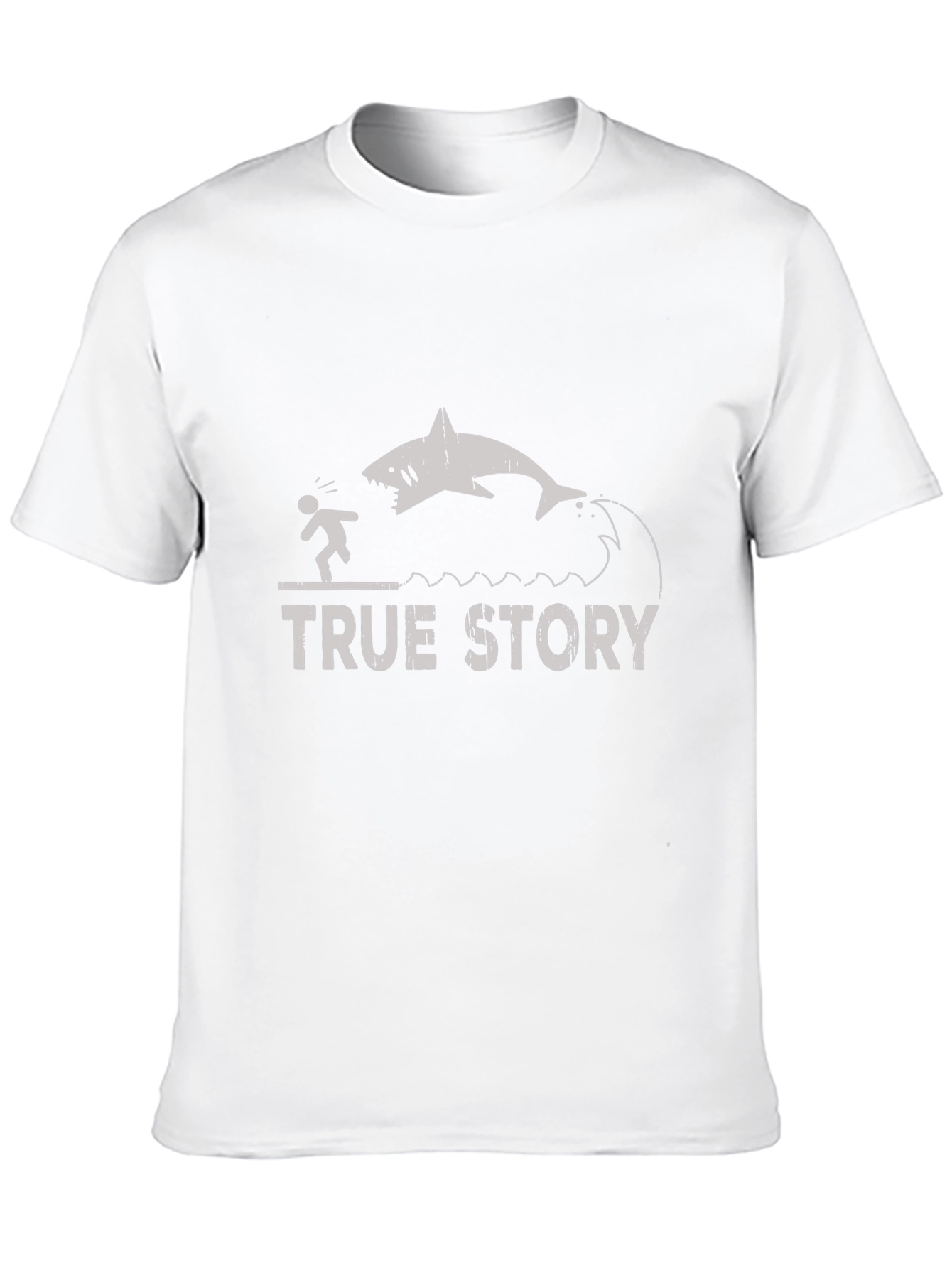 Black True Story Shark T-Shirt - Funny Graphic Tee view 10